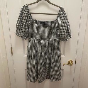 Tuckernuck Pomander Place Black Gingham Abigail Dress, Size Medium